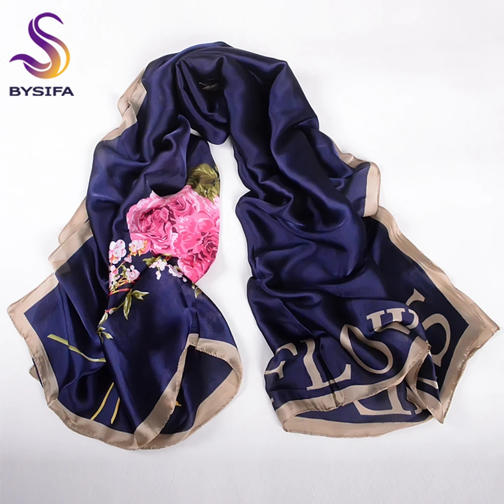 BYSIFA| Pink Grey Silk Scarf Shawl Spring Fall Crane Design Winter Brand Long Scarves Wraps Summer Beach Shawl Scarf Foulard