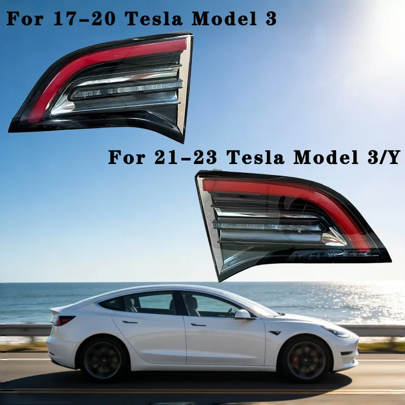 Inside Tail Light Rear Driving Fog Lamp For Tesla Model 3 2017-2021 Model 3/Y 2021-2023 Asian And European Version For Car