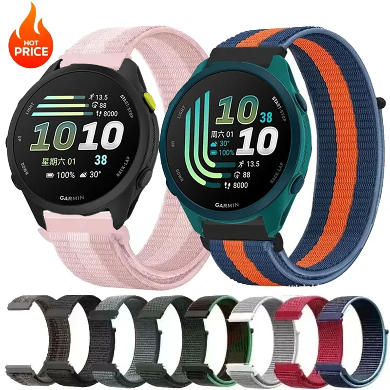 Sport-Nylonarmband für Garmin Forerunner 170 70 165 158 55 255 246 645 265 970 570 Uhr 20 22MM Armband für Garmin Venu 4 3 2 45mm