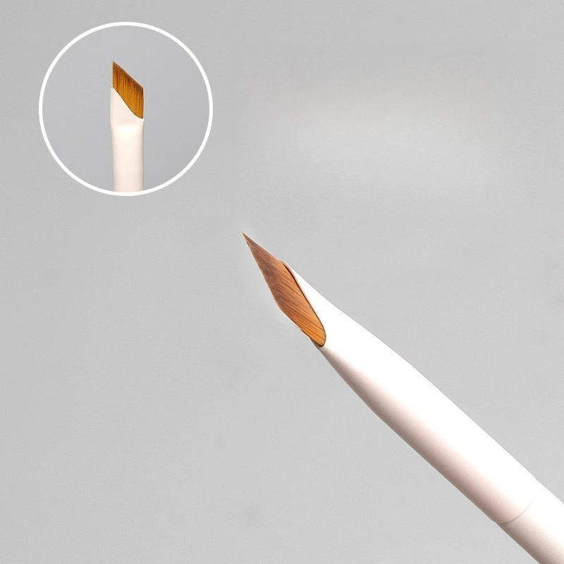 Fine Angle Flat Eyebrow BrushUpgrade Blade Eyeliner Brush Ultra Thin Under The Eye Makeup Brushes Precise Detail Brush White
