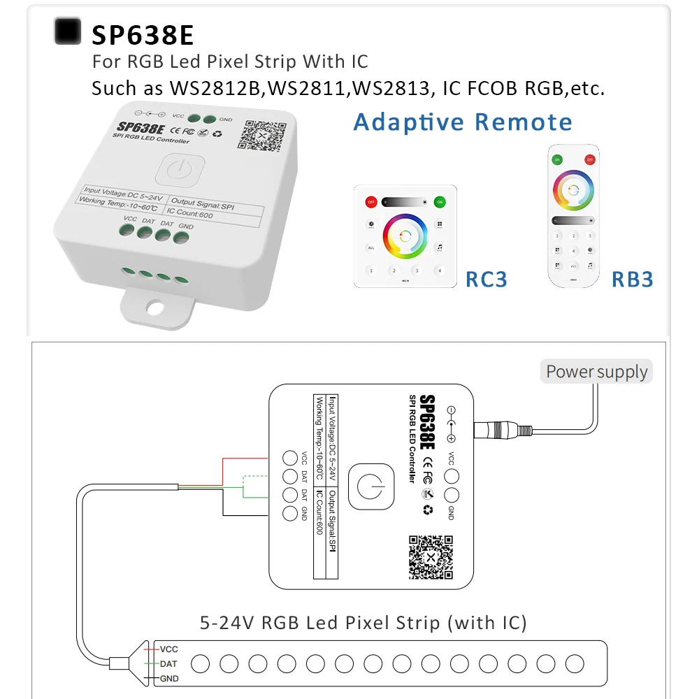 12V 24V 5V Bluetooth LED Controller for SIP WS2811 WS2812B Pixel CCT RGB RGBCCT Strip Light 5050 2835 COB PWM Tape Lamp Dimmer