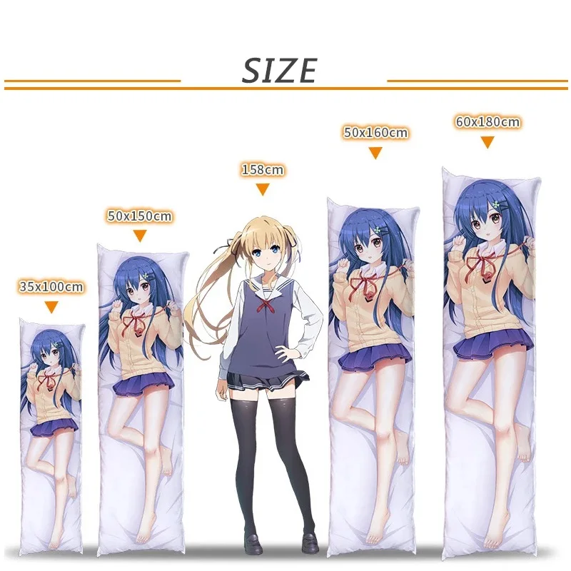 Funda de almohada de Anime japonés, funda de almohada bonita, 2D Genshin Impact, Dakimakura, abrazando el cuerpo