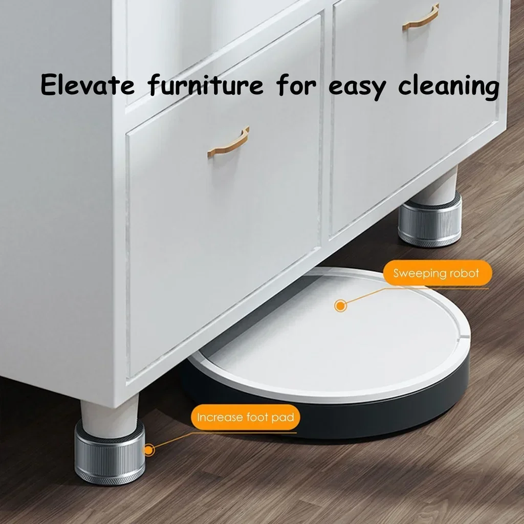 2/4pcs Metal Furniture Leg Booster Pad Bed Riser Height Adjustable Sofa Feet Floor Protector Wash Machine Leg Highten Cusion