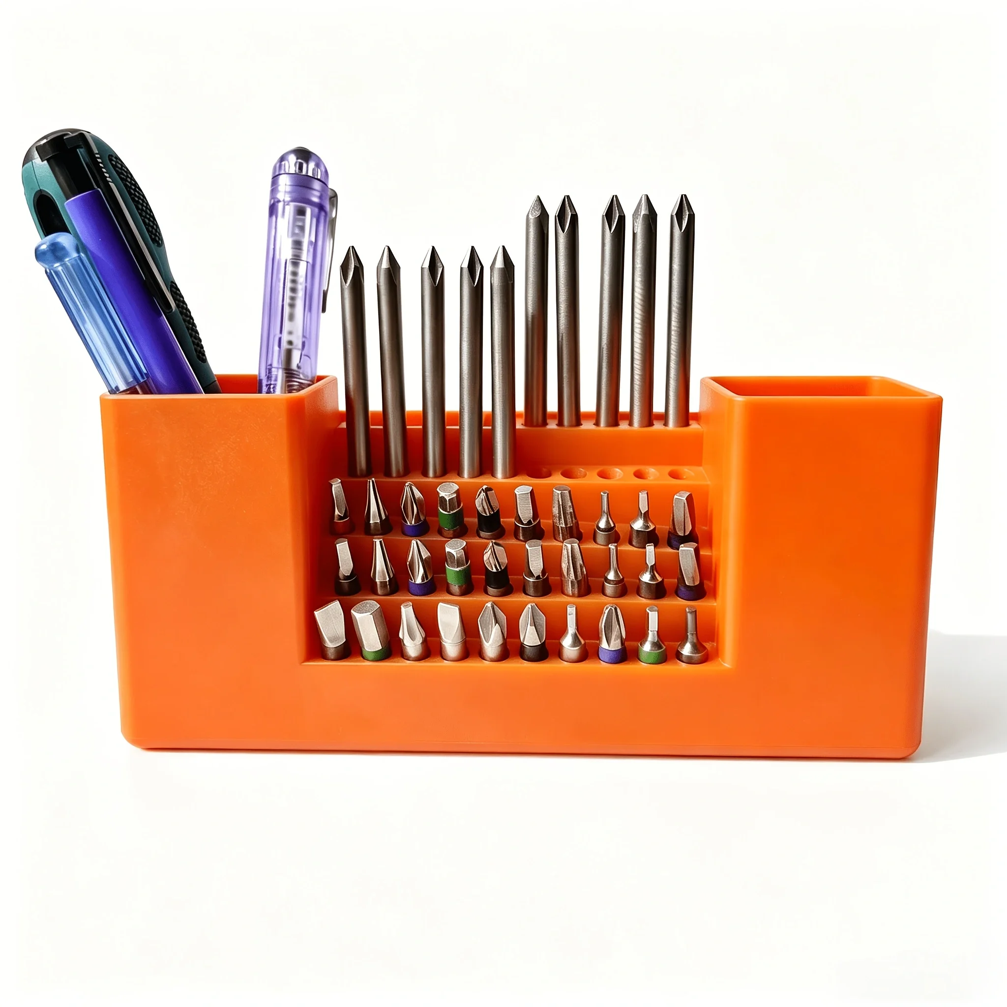 50-Loch-Bohrer-Organizer, Schraubendreher-Bithalter, Aufbewahrungswerkzeugkasten, robuste Werkzeugtasche mit Power-Geschenk-Power-Rack – Detail 1