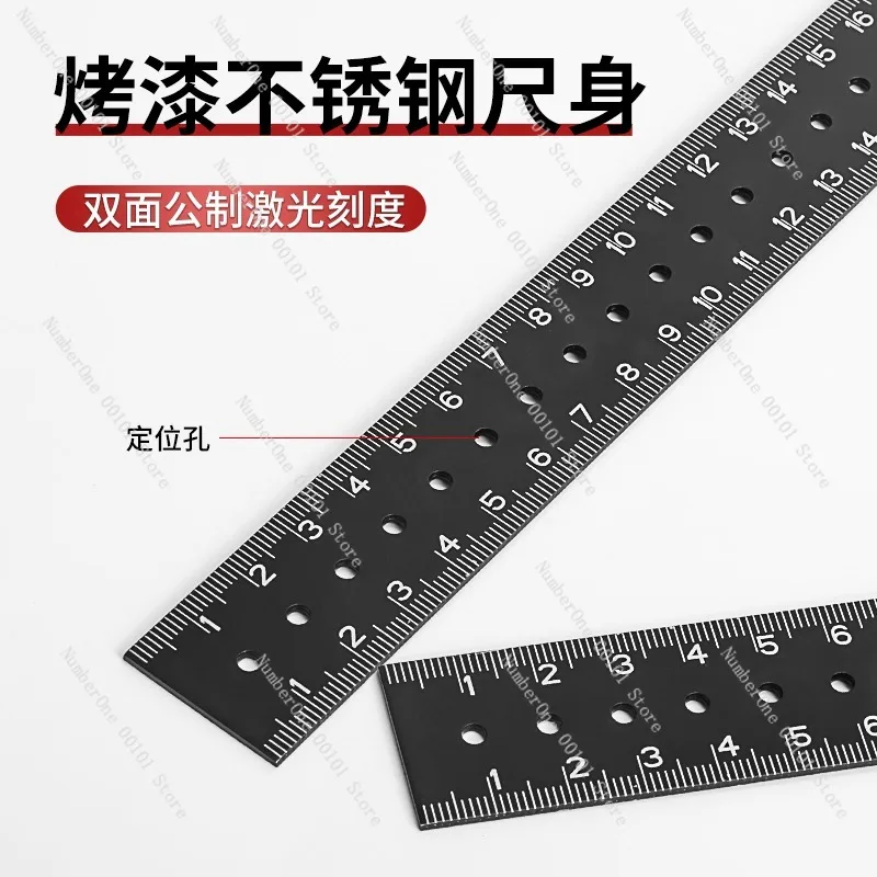 Woodworking Positioning Marking Ruler Set Steel Limit Block 45 Degree Angle Measuring Locator Carpenter Hand Tool Kit