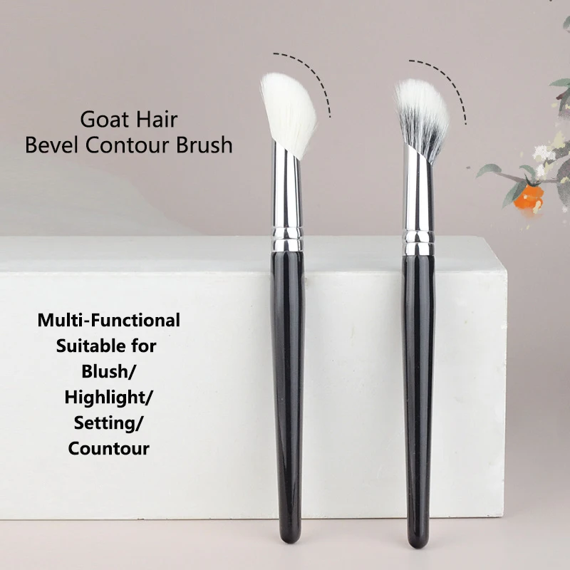 1pc sickle Goat Hair Contour Makeup brushes Bevel Blush Make up brushes Highlight Setting Multi-functional cosmetic tools