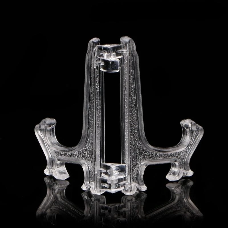 Mini Plastic Coin Display Stand Clear Small Card Trading Cards Competition Badge high quality - Detail 1