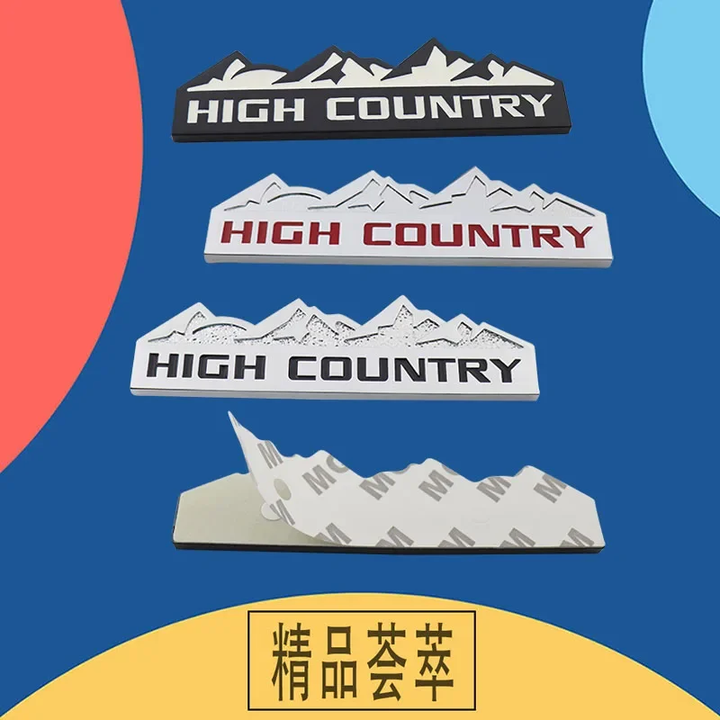 HIGH COUNTRY Snow Mountain car Hood Fender trunk Rear Decal Emblem Badge Sticker