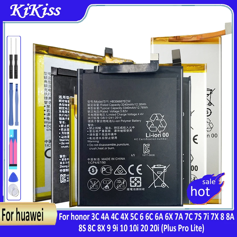 Battery for huawei honor 3C 4A 4C 4X 5C 6 6C 6A 6X 7A 7C 7S 7i 7X 8 8A 8S 8C 8X 9 9i 10 10i 20 20i (Plus Pro Lite)