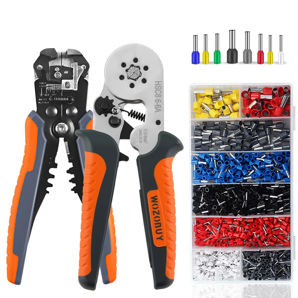 

Ferrule Crimping Tool HSC8 6-6 Electrical Crimper Plier For Wire End Crimp Tube Terminals Electrical Circuit Repair