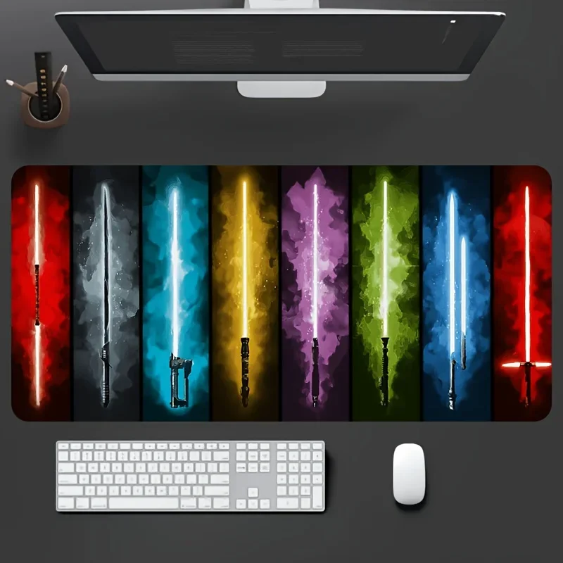 

Colorful Magic Sword Large Mouse Pad Non-Slip Rubber Home Office Game Gaming Artistic Gothic Decor Desk Pad Desk accessories