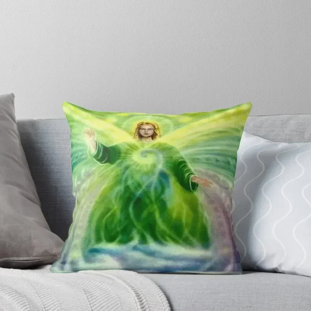 Archangel Raphael Healing Light Throw Pillow Sofa Pillow Cover Pillow Covers Decorative Cushion Cover Luxury