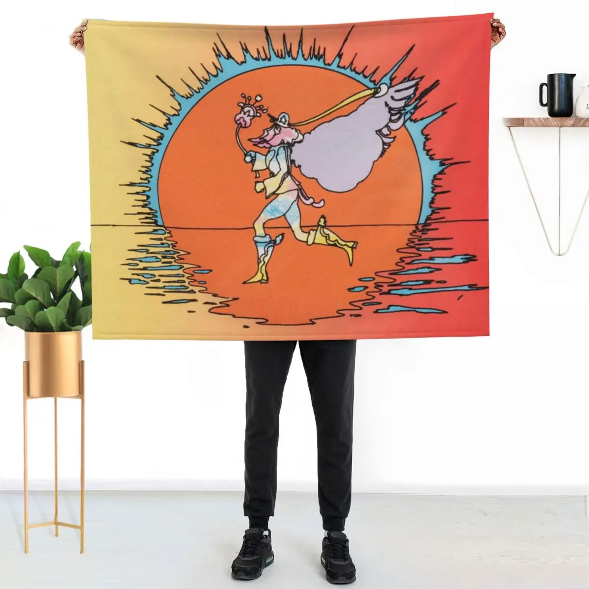 Paintings by Peter Max Pop Art Throw Blanket Retros Sofa Quilt Flannel decorative Furrys Luxury St Blankets