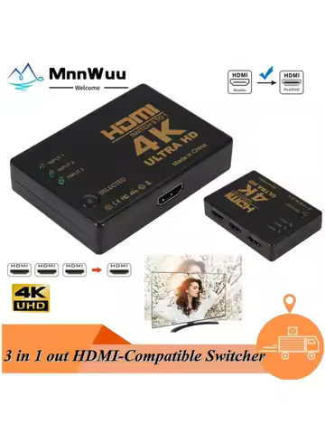 3 in 1 out 4K*2K 1080P Switcher HDMI Switch Selector 3x1 Splitter Box Ultra HD for HDTV Xbox PS3 PS4 Multimedia HOT Selling