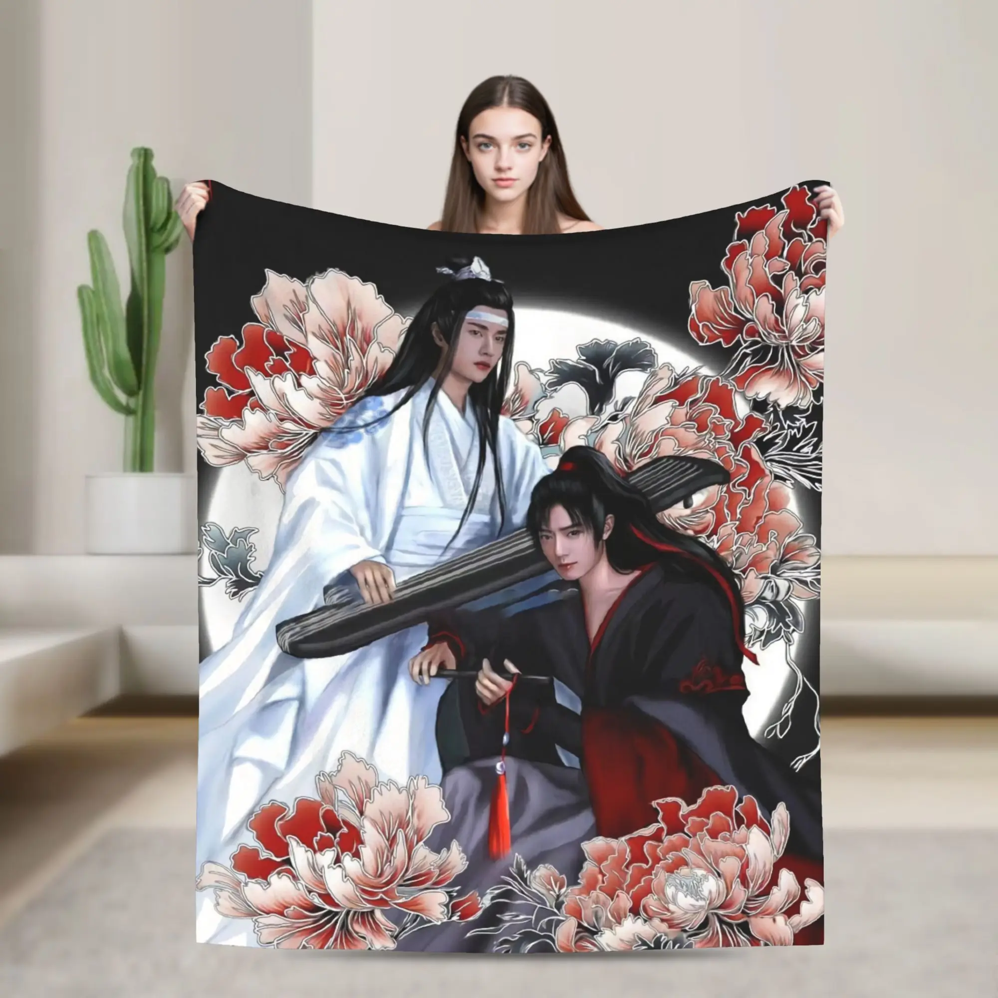 Drama The Untamed xiao zhan yibo Blankets Warm Soft Plush Throw Blanket For Couch Bed Picnic Flannel Bedspread Bed Cover