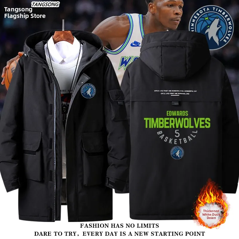 

Forest Wolf Edwards 5 American Sle Baskeall Training Jaet down Coat ex Autumn Winter Warm Top Polyester Fiber Filling
