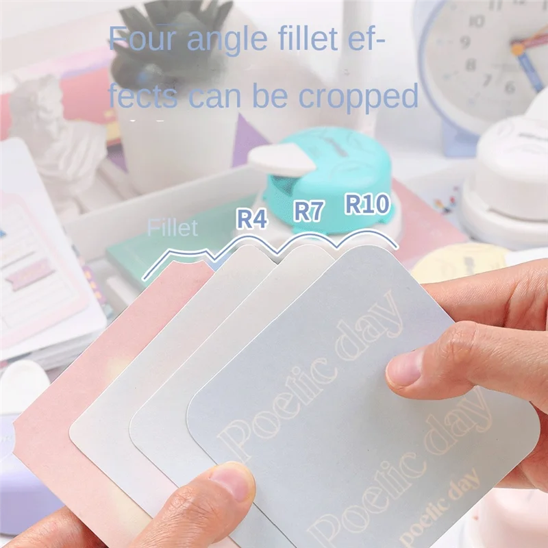 KW-TRIO 4 اتجاهات ركن مستدير، 4 مم، 7 مم، 10 مم 4 في 1 قاطعة زاوية لصنع البطاقات، صفائح، بطاقات #4