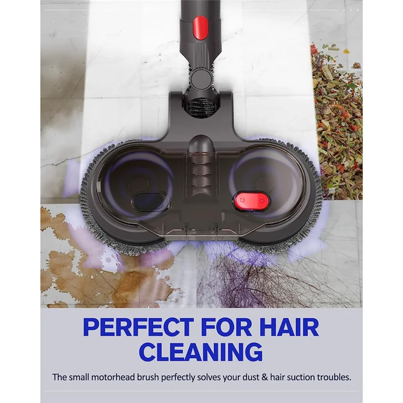 A99X-Electric Dry Wet Mopping Head Replacement For Dyson V15 V8 V7 V10 V11 Vacuum Cleaner, With Removable Water Tank, 6 Mop Clot