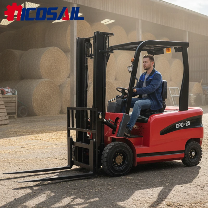 Electric Forklift 3 Ton Custom Portable Battery Operated Forklift Truck Durable Industrial Equipment for  Customized