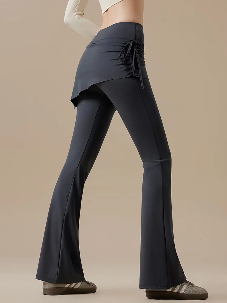 

2026 New plus Size Yoga Pants Women's High Waist Flared Sports Wear Spring Outerwear Skirt High Elastici Moisture ng