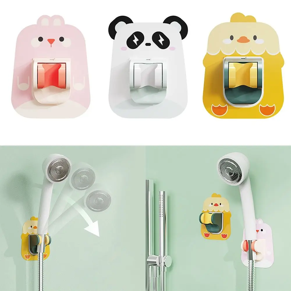 Cartoon Shower Holder Adjustable Bathroom Shower Head Wall Mount Rotatable Bracket Hanging Stand for Sprayer Tool