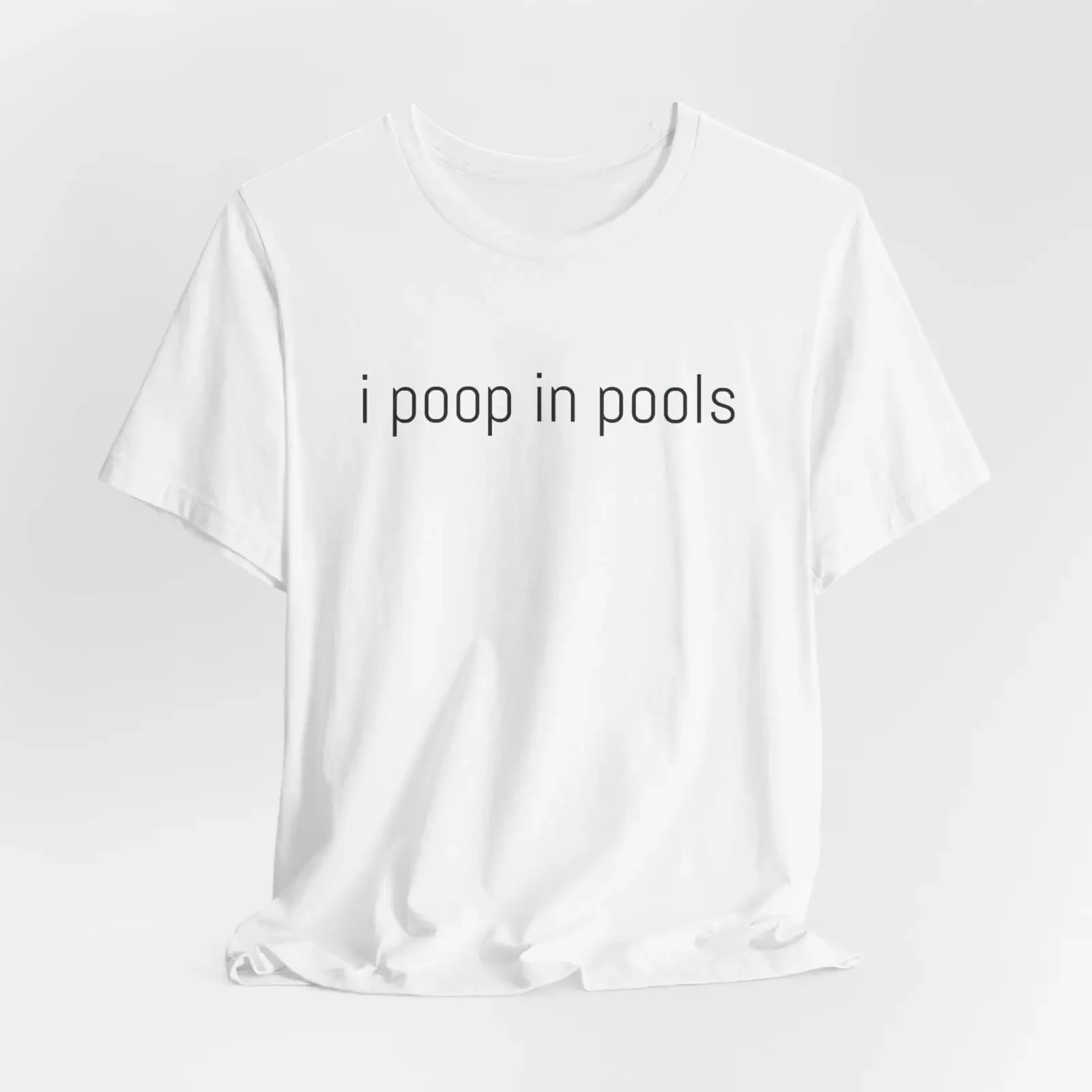 I Poop in Pools T shirt Summer Pool vintage Washed homme Soft designer clothes Slightly graphic Stretched fashion