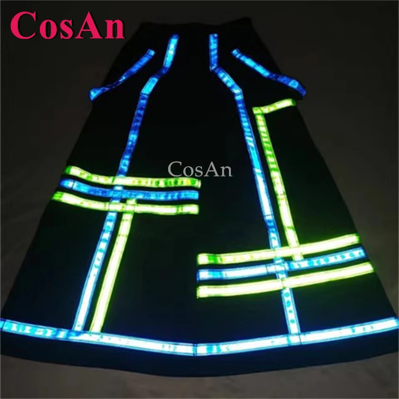 

CosAn AUS большие щитки со светоотражающими полосками, танцевальные брюки с призраками, модные брюки-папка Reaper, брюки-клеш, мрачные светоотражающие брюки, новые