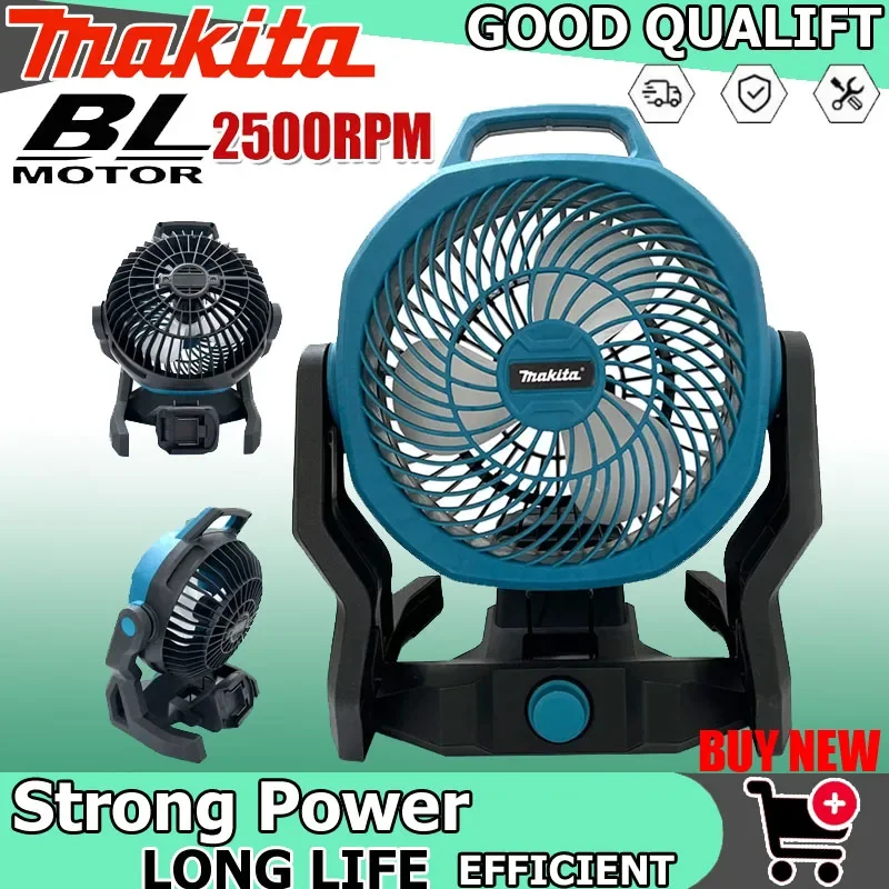 

Беспроводной настольный вентилятор Makita, портативный вентилятор для кемпинга, 21В, многофункциональный, с регулируемой головкой, 3 скорости, настольный/напольный вентилятор