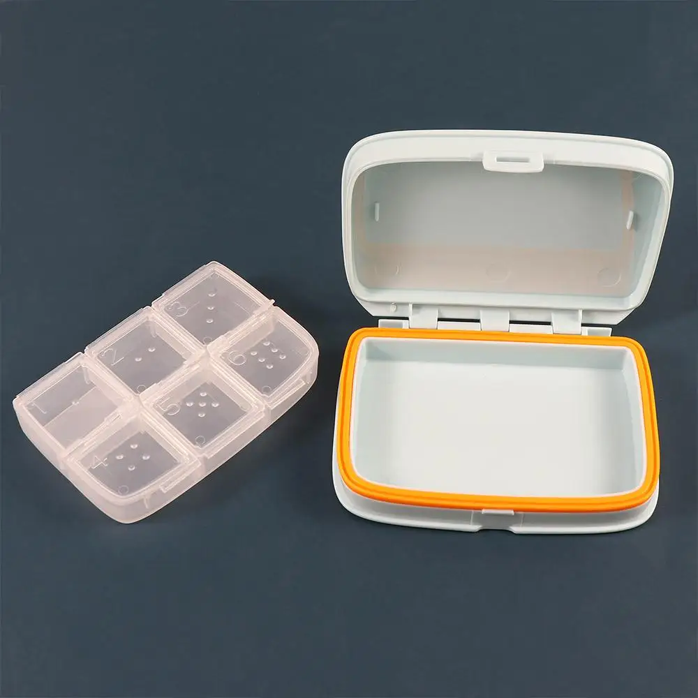 Portable Medicine Organizer Case Pill Box 4/6 Grid Candy Box 7 day Pill Box Medicine Tablet Dispenser Storage Box Pill Case