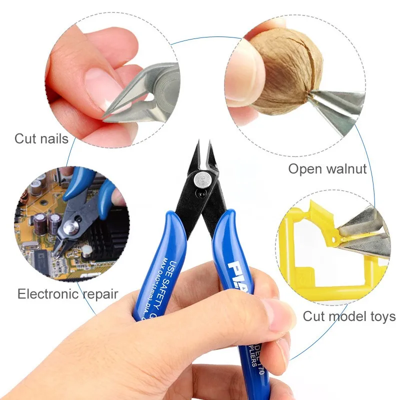 1PC 170 Wishful Clamp DIY Electronic Diagonal Pliers Side Cutting Nippers Wire Cutter 3D printer parts Hand Tools