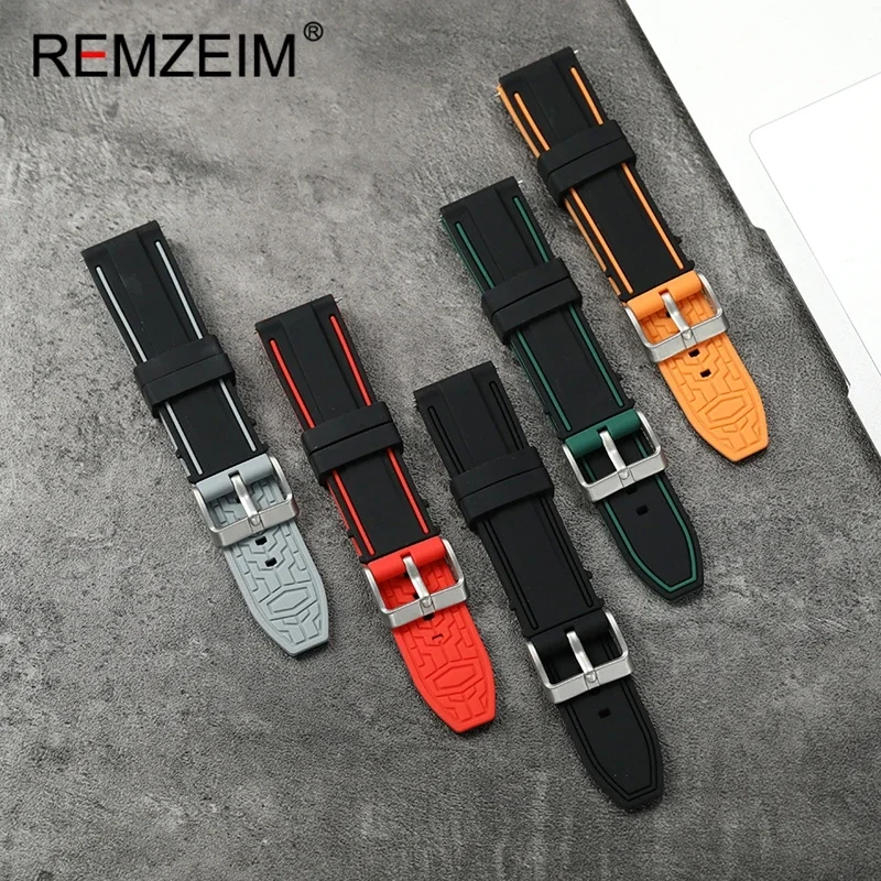 

Premium Silicone Watch Band Quick Release Rubber Wristwatch Strap 20mm 22mm 24mm Universal Bracelet Men Women Wristband