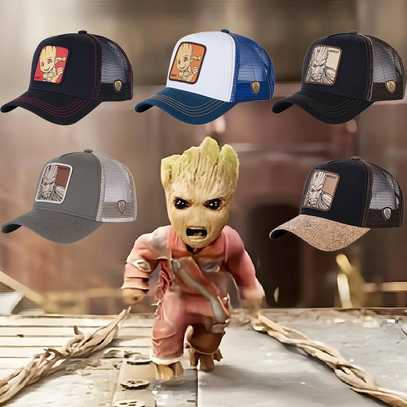 

Disney Guardians of the Galaxy Baseball Caps Men Cute Groot Unisex Hats Women Visors Girls Summer Peaked Cap Breathable Sunshade