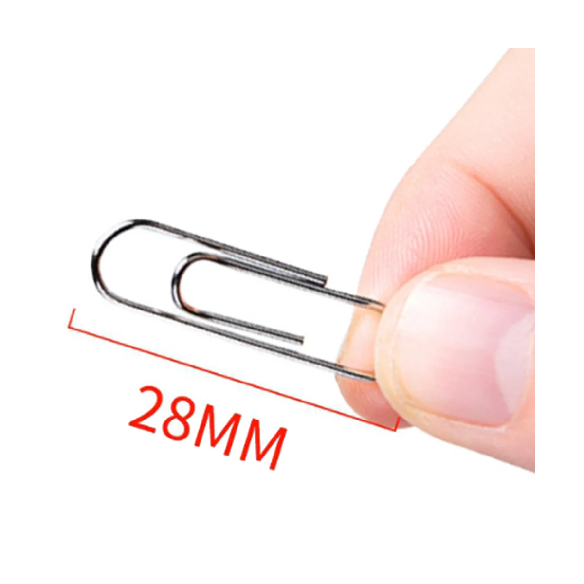 Nickel-Plated Paper Clip Back-Type Buckle Back-Line Needle Clip File Paper Office Supply Paper Clip