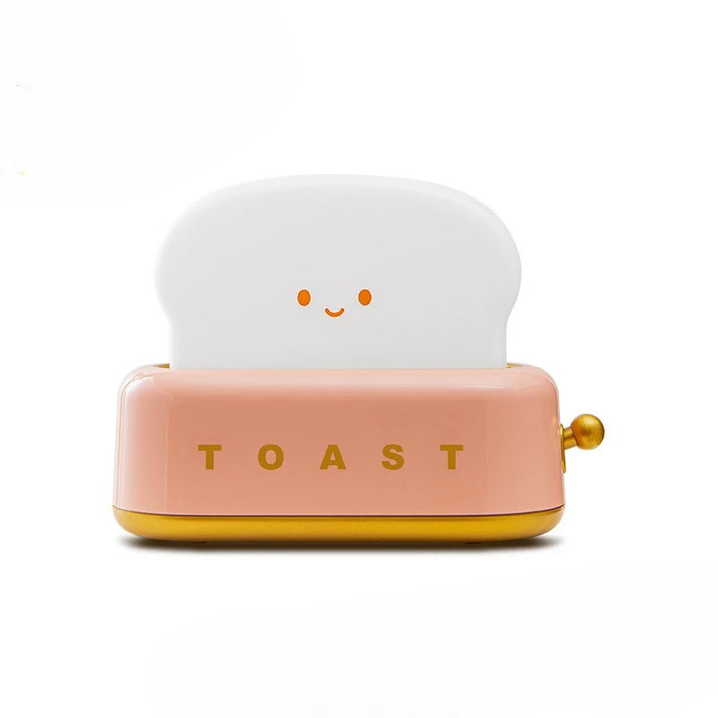 Ins Creative LED Bread Toast Emotion Machine Small Night Light Bedroom Atmosphere Creative Bedhead Companion Light