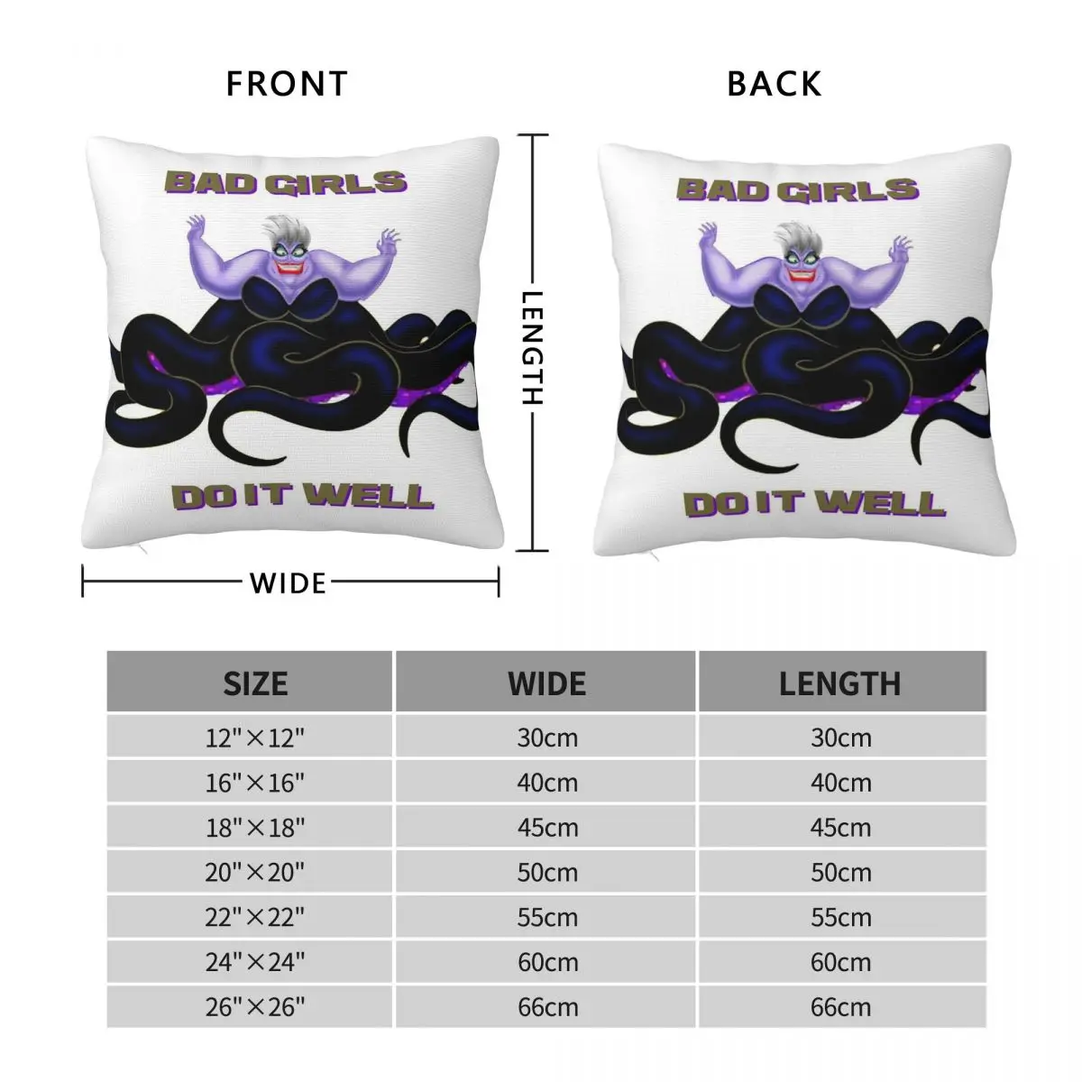 Ursula Bad Girls Do It Well Square المخدة البوليستر الكتان المخملية نمط البريدي ديكور كيس وسادة كيس وسادة المنزل 18"