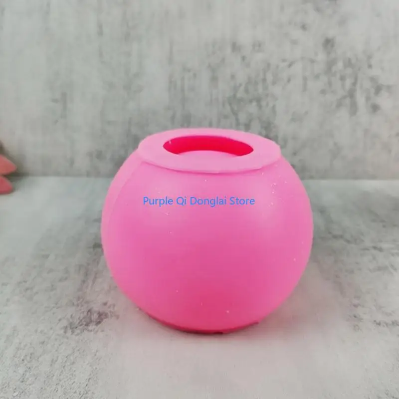 L21E Candles Holder Resin Mold,Plaster Flower Pot Silicone Molds Round Epoxy Resin Casting Molds for DIY-Jewelry Storage Box