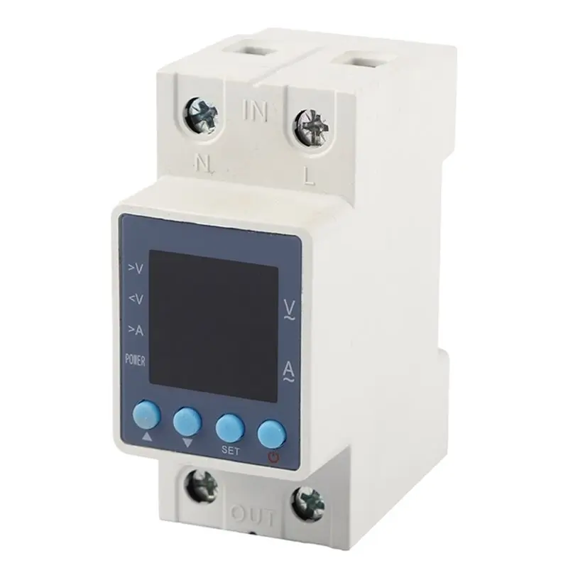 N04R Adjustable Voltage& Current Over/Under Voltage Protector 120VAC 63A Relay With LED Display Indicator Light