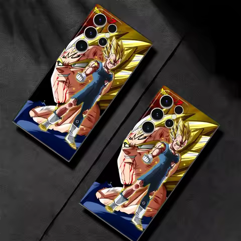 Dragon Ball Cool Saiyan Vegeta Black Soft Shell Case for Samsung Galaxy S24Ultra S20 FE S22 Plus S23 FE S24 S25 Ultra S21+ S21