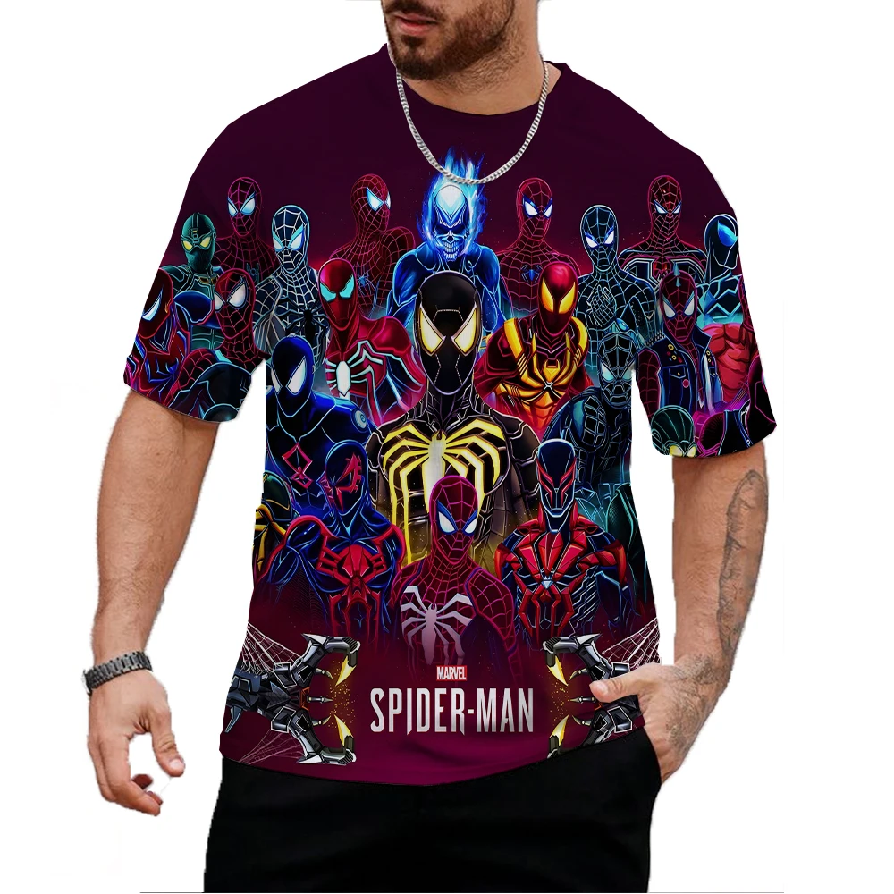 Marvel venom print T Shirts For Mens Short Sleeve Tops Vintage Streetwear O-Neck Pullover Sailor Clothing Retro Tees 5XL Male