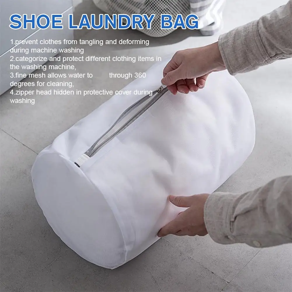 Versatile Shoe Washing Bag - Durable Mesh Laundry Bag for Sneakers, Running Shoes, Socks & Bras with Zipper Closure, Laundry Bag
