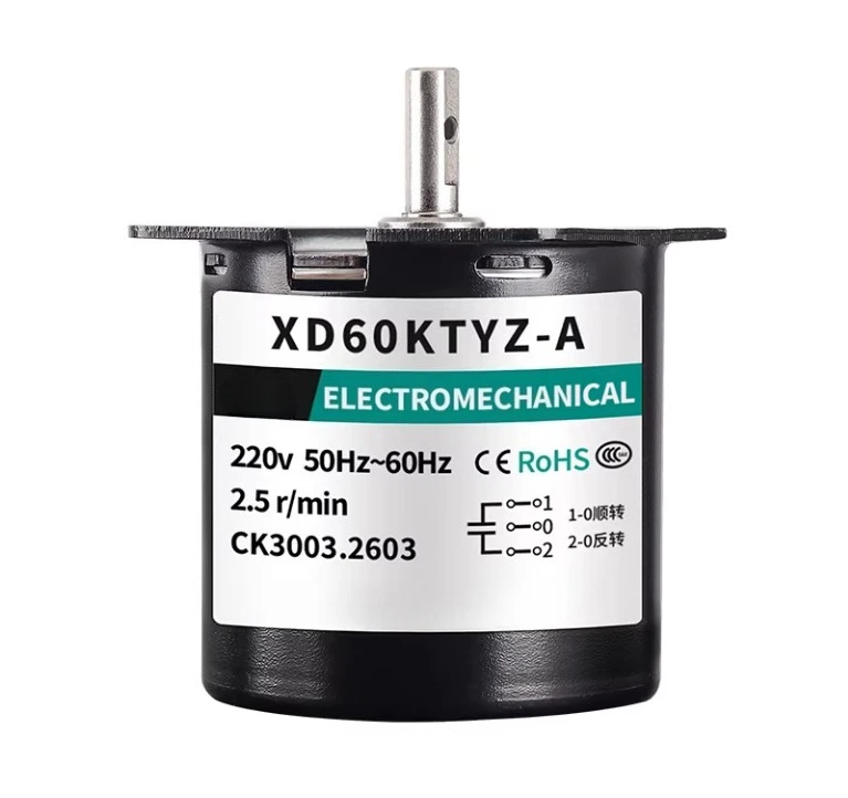 60ktyz permanent magnet synchronous motor, ac 220v, micro-sized, geared, slow speed, low rpm