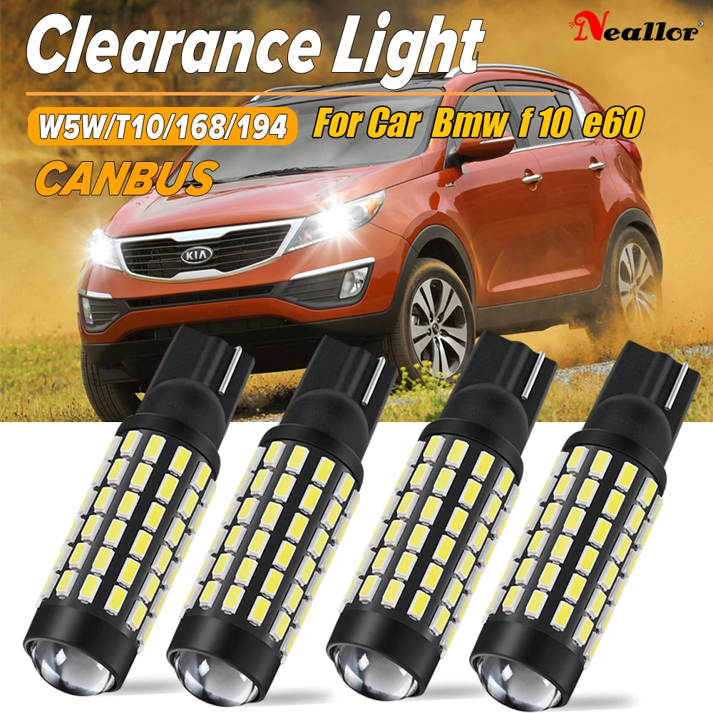 T10 LED W5W Car Side Interior lights 12V 194 168 Auto White 6000K Parking Marker Dome Lamp For volvo v50 toyota corolla peugeot