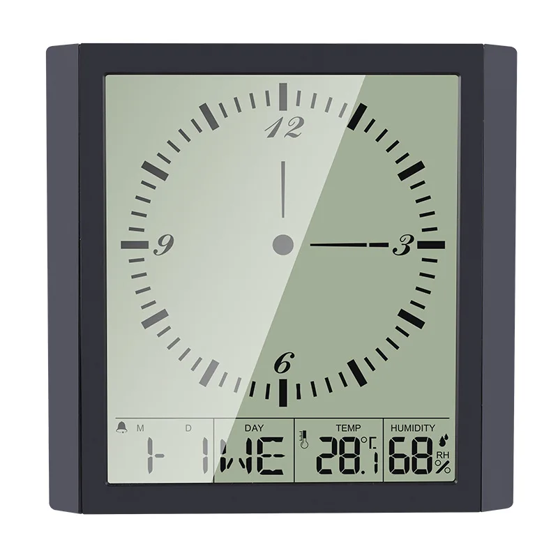 Multi‑Function Large Screen Digital Wall Clock, Smart Creative LED Clock with Temperature Humidity Alarm for Home