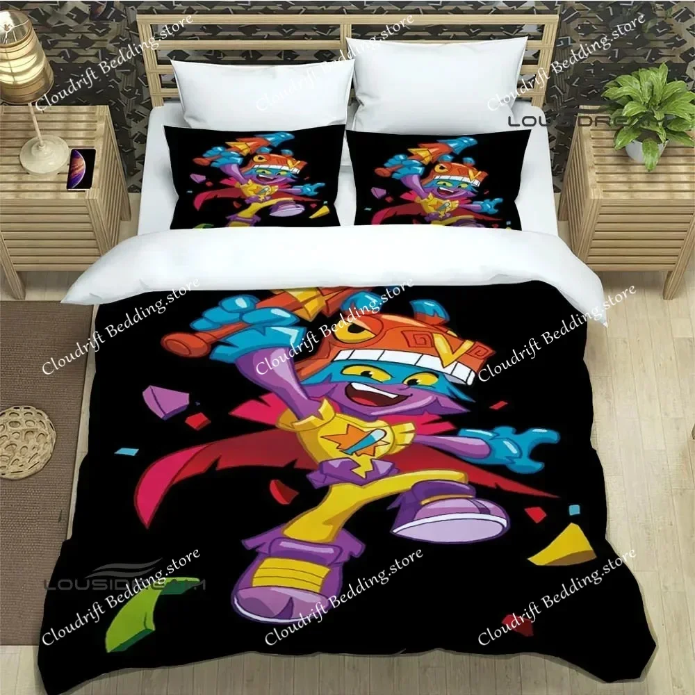 Cute Cartoon Super Zings Bedding Sets Exquisite Bed Supplies Set Duvet Cover Comforter Set Bedding Set Luxury Birthday Gift026