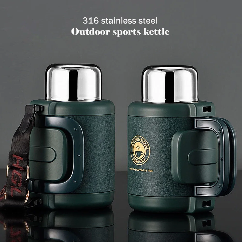 316 Stainless Steel Vacuum Flask, Intelligent Temperature Display Thermo Jug, Brewing Teapot, Outdoor Sports Water Bottle