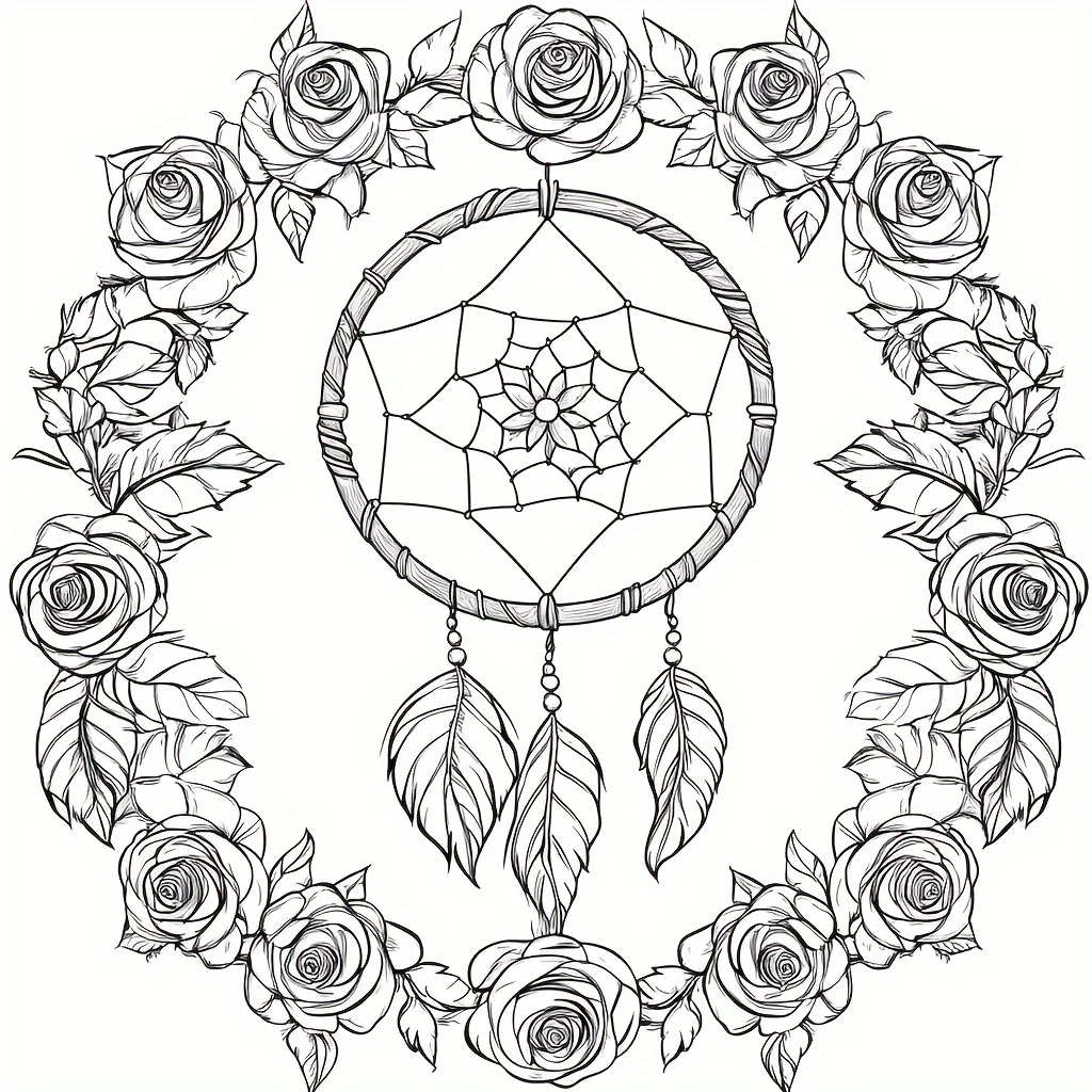 28 صفحة كتاب تلوين Fairy Dream Catcher لتقليل التوتر للبالغين |   كتاب تلوين لتخفيف التوتر وتقليل المزاج