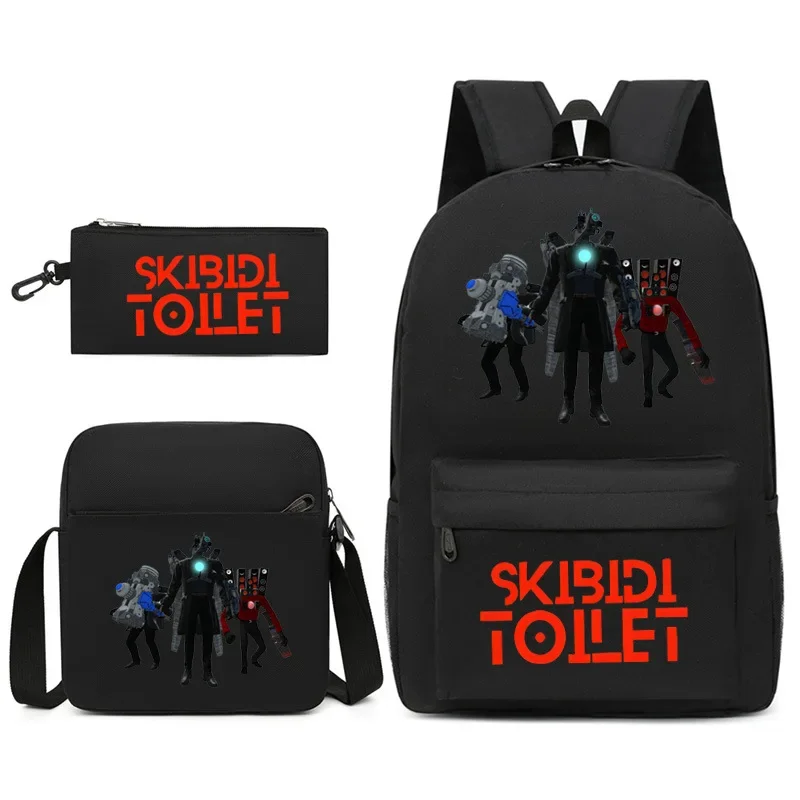 HOT Kawaii Cartoon TV Man Speaker Man Toilet Man Primary School Student School Bag Large Capacity Backpack Skibidi Toilet