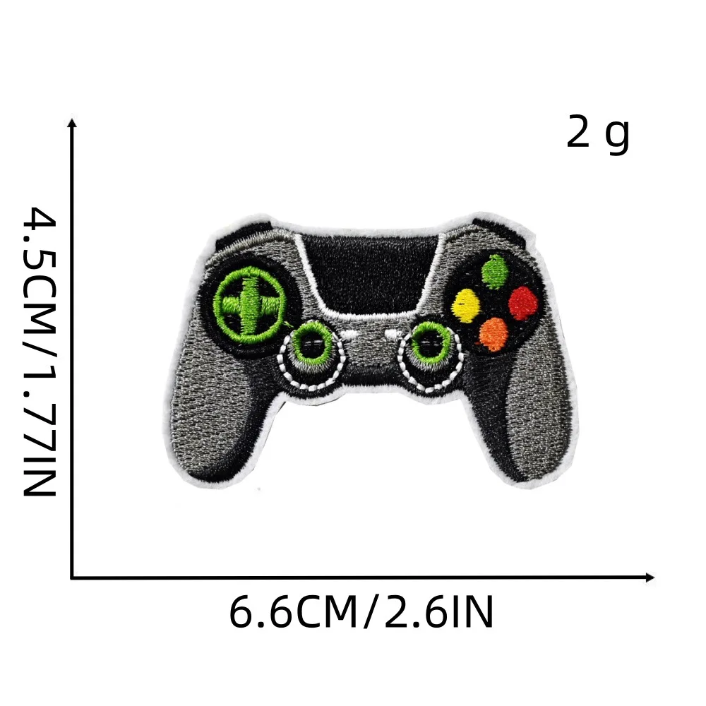 Cartoon Gaming Badges Cool Game Console Joypad Headset Appliques for Clothing Decor Game Over Level Up Nostalgic Iron on Patches