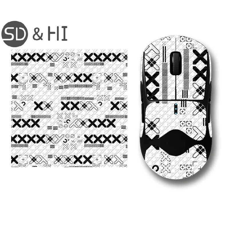 Universal Anti-Slip Mouse Sticker DIY Sweat-Proof Mouse Grip Tape Wear-Resistant Gaming Mouse Sticker 15*14.8cm