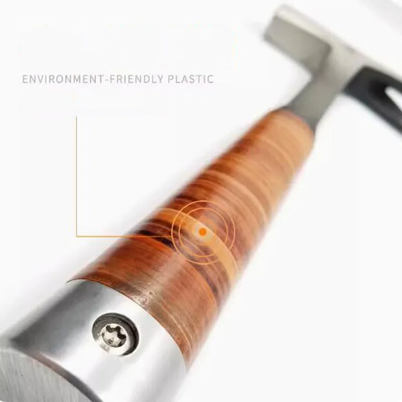 

Противоударный одноугольный молоток с ручкой из воловьей кожи Сильный магнитный молоток с квадратной головкой, поглощающий пот для прецизионных работ